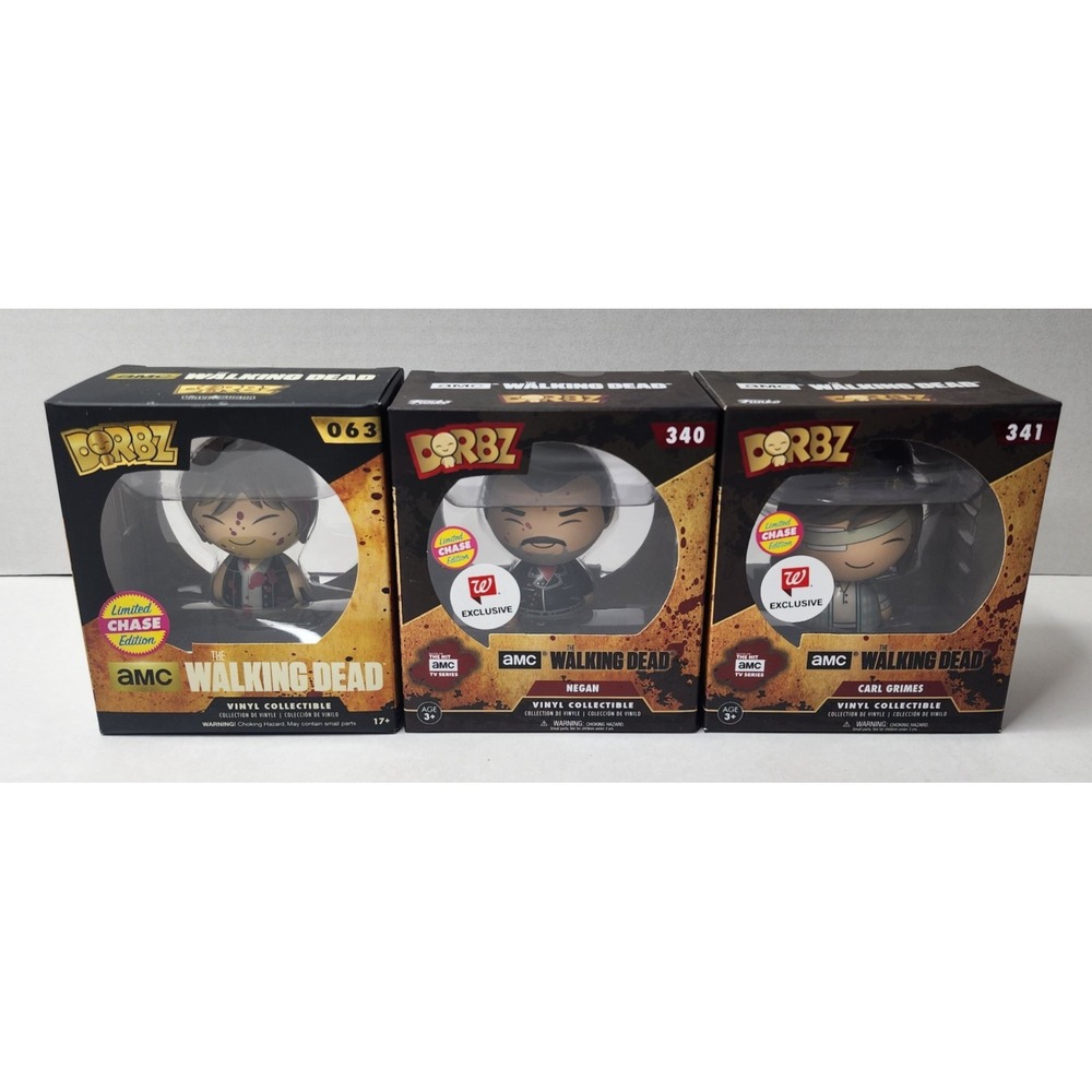 Funko Dorbz - The Walking Dead Chase Figure Lot - Negan/Carl Grimes/Daryl Dixon